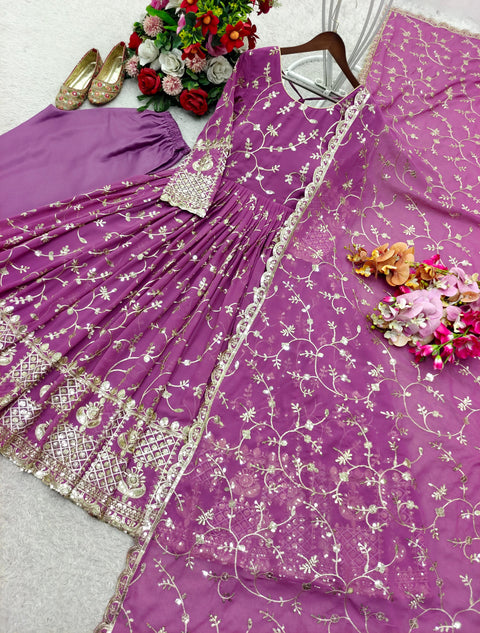 New Design Trending Fox Georgette Gwon and Pent and dupatta