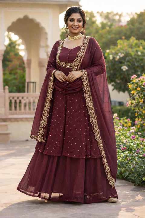 New Beautiful Stunning Cape Top in Radiant  Colours, Paired With a  Skirt And Dupptta