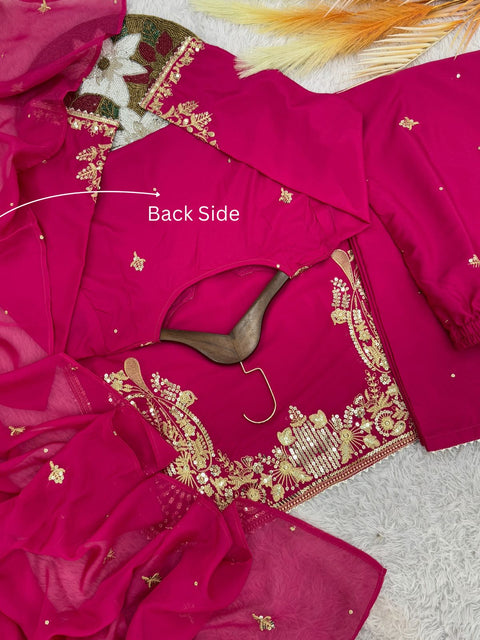 New premium PRESENTING 3 PIECE STYLISH KURTI, PLAZAA AND DUPATTA