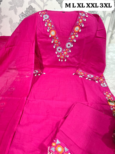 NEW Pink RANI  Colour HEAVY  3 PIECE SET