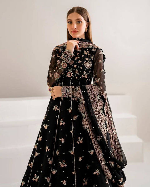 NEW SPECIAL DESIGNER SEQUINS & ZARI EMBROIDERED ANARKALI GOWN WITH SHARARA