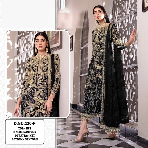 New Pakistani Design Embroidery Work With Diamond Work Dress