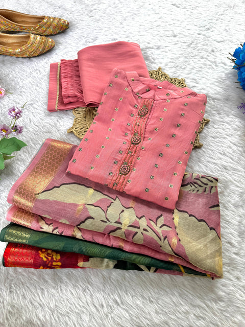 New Designers Kurti Pent Dupatta 3 pic Set