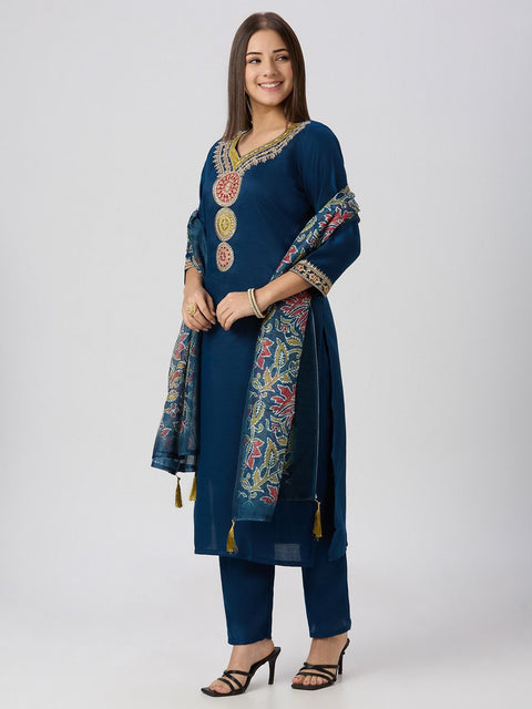 New Designers Kurti Pent Dupatta Set