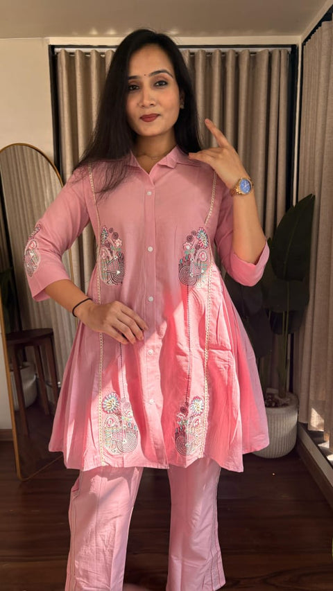 New BEAUTIFUL  embroidery thread mirror work COTTON CORD SET