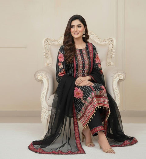New Original Mirror Work Exquisite Muslin Pakistani Suit