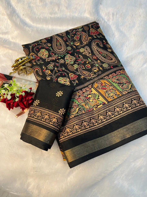 New PREMIUM SOFT COTTON MATRIALS SIDE SAME BODER JEQURD VIEWING PATTA JARI saree