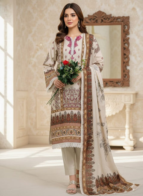 New Launching Exclusively  Festive & Party Wear Heavy Muslim Cotton With Heavy Digital Print With Mirror Handwork Top-Bottom And Dupatta Set