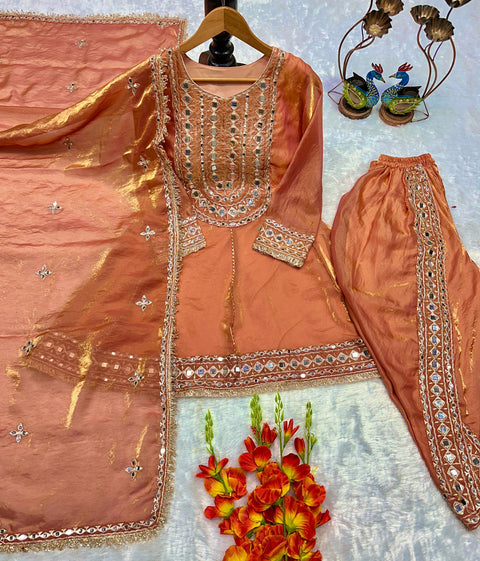 NEW DeSIGNER PARTY WEAR LOOK  TOP WITH DHOTI
