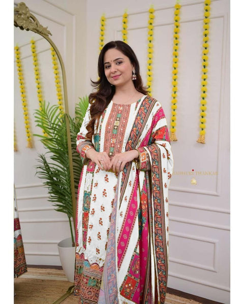NEW LAUNCHING digital printssequin embroidery and lace detailings Pakistani Suit