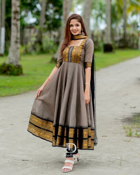 NEW ARIVELLS PURE CHANDERI 3 PIECE SUIT SET