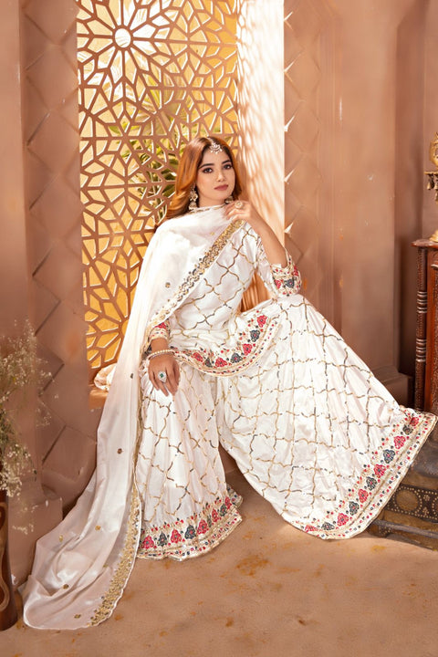 New Designer Party Wear Look Top , Sharara Plazzo  and Dupatta
