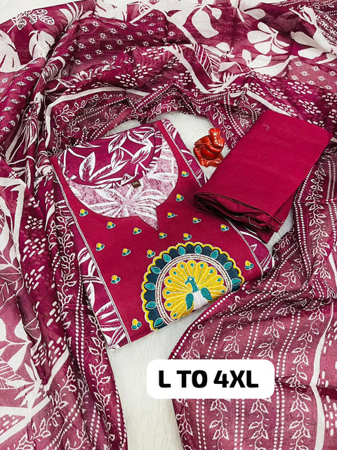 New PURE JAIPURI COTTON KURTI PANT WITH DUPATTA SETS
