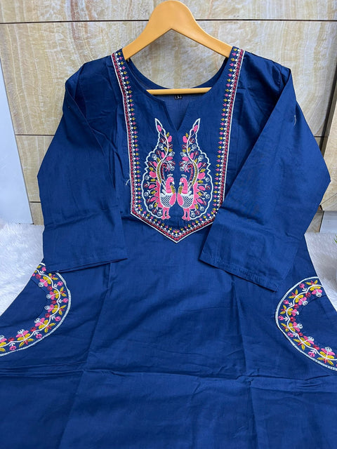 New Launch Line Kurti with Plazzo Line pure Cotton 2pc