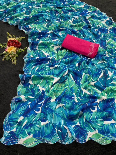 New classy look with this spectacular Satin silk saree.