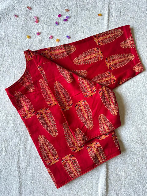 New Beautiful Pure Ajrakh HandBlock Cotton blouse
