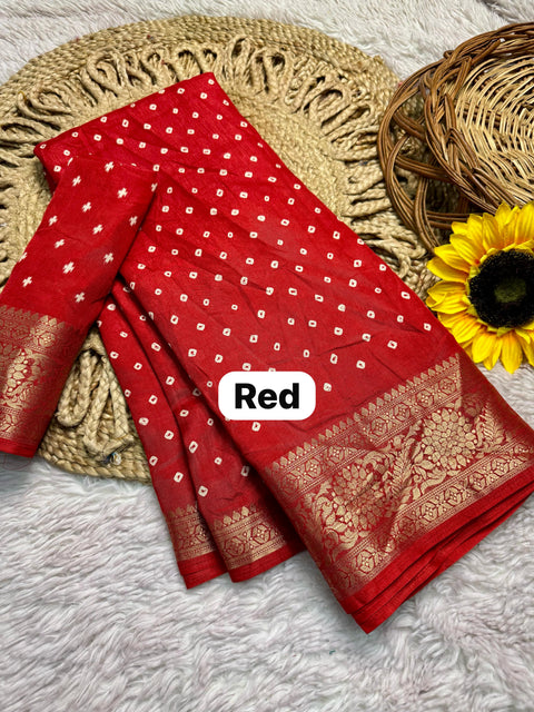 New kanjiwarm rue palu popular bandhej saree