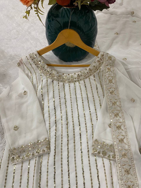 New premium Heavy Embroidery with Thread & Sequence Work  Plazza pair