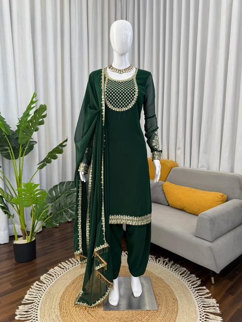 New Premium Soft Micro Cotton Foux Gorgette 3-piece set