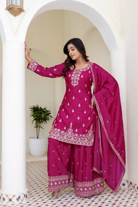 New Chinon Silk Embroidery Sequence Design Work dress