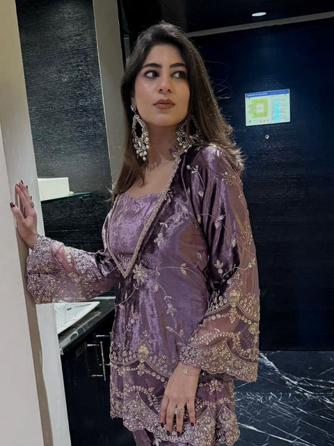NEWLY LAUNCHED KURTI BLOUSE-PLAZZO SET