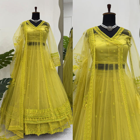 New Beautiful Butterfly netthread with Sequnce  Dress