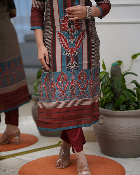 New Beautiful latest design PRINTED REYON Dress