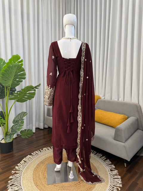 New Classy Tones with Premium Fabric & DetailingElegant Ethnic WearDesigner Suit & Pent Set