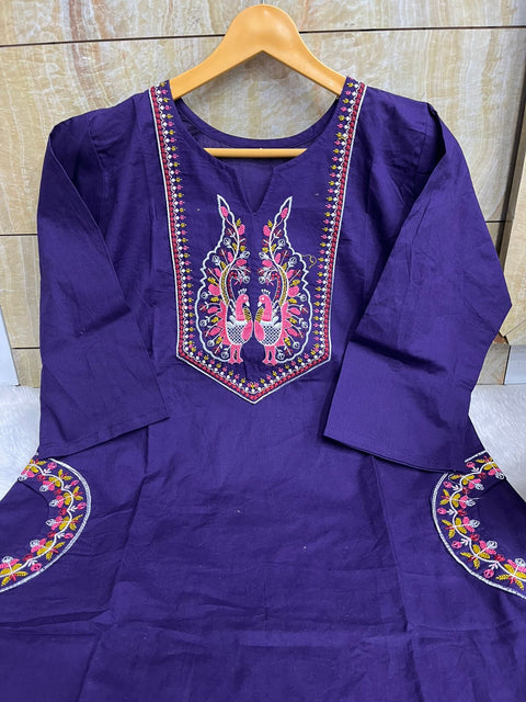 New Launch Line Kurti with Plazzo Line pure Cotton 2pc