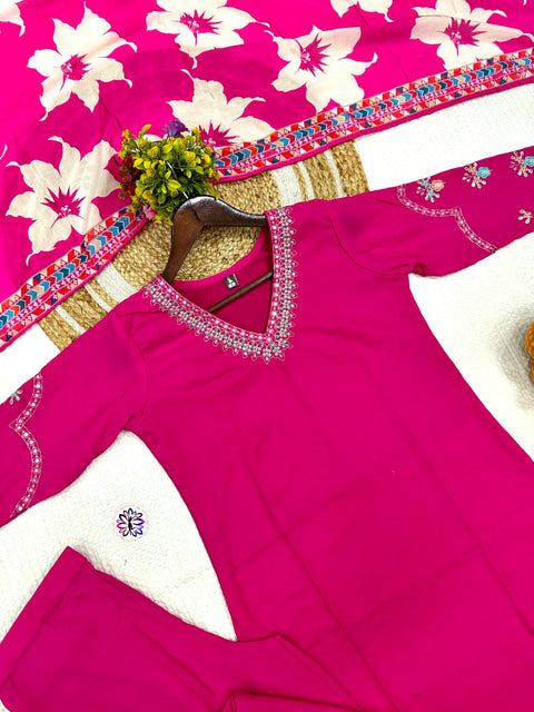 New Beautiful Collection pair  of  Top-Bottom& Duppata