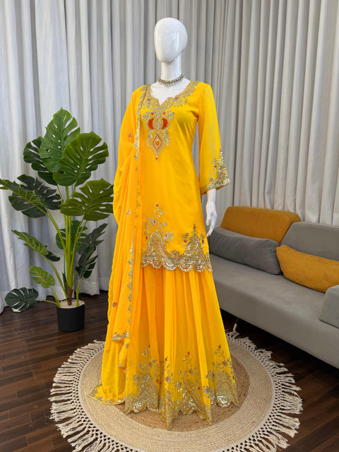 New Beautiful Elegant Ethnic WearDesigner Sharara Set
