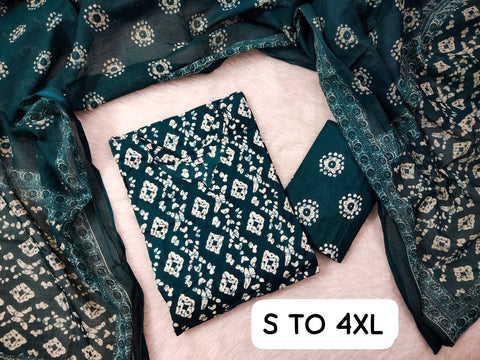 New Premium JAIPURI FABRIC  KURTI & PENT WITH DUPATTA