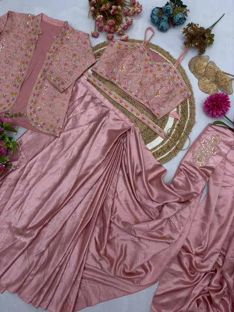 New Super Hit Ready To Wear Saree With Jacket Saree