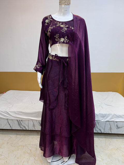 New Beautiful Heavy quality Frenddy Fabric designer festive wear Lehenga