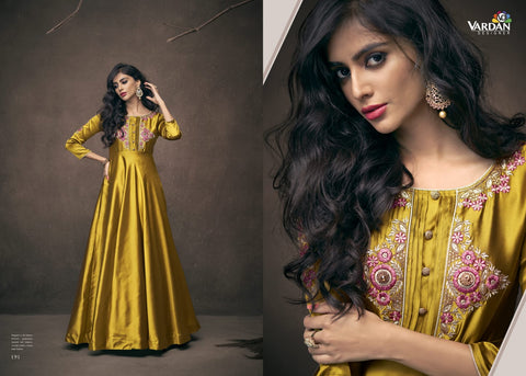 New Triva Silk With Heavy Embroidery Inner Stiched Dress