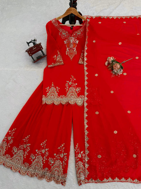 New Beautiful Elegant Ethnic WearDesigner Sharara Set