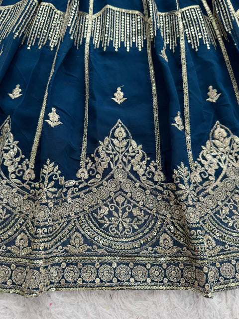 New LaunchBeautiful Thread Embroidery with SequinReal ModelingLEHENGA