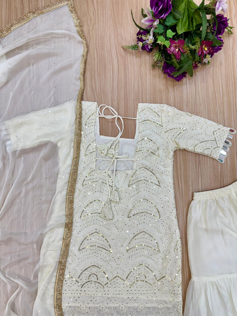 New FESTIVAL SPECIAL SHORT SUIT WITH DUPATTA & PLAZZO