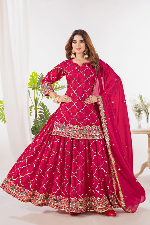New Designer Party Wear Look Top , Sharara Plazzo  and Dupatta