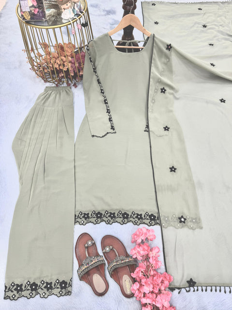New  Designer Party Wear Look top with farshi plazzo
