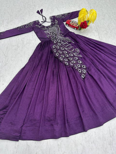 New Heavy Embrodery Sequence Work  Embroidered Gown