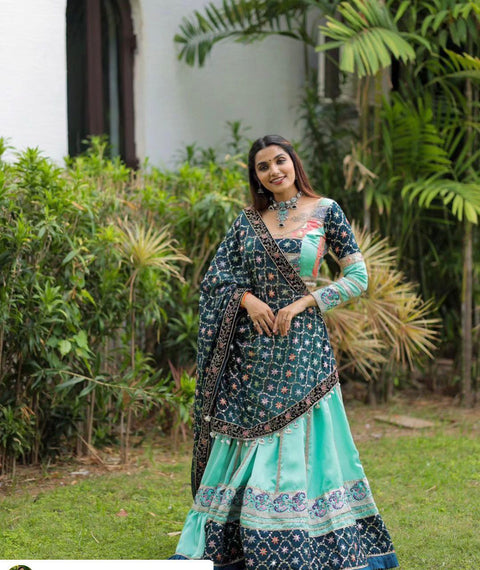 New NAVRATRI SPECIALHEAVY EMBROIDERED SEQUENCE WORK lehenga