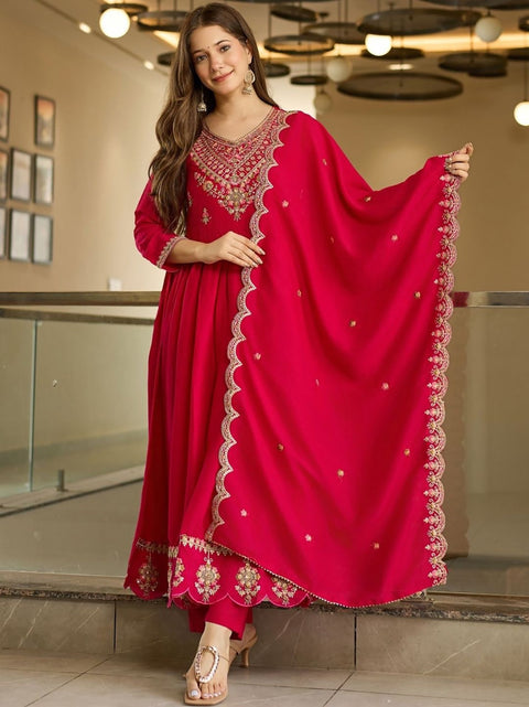 New Pink Kent Sharara Dupatta Set