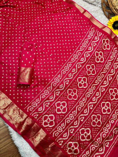 New kanjiwarm rue palu popular bandhej saree