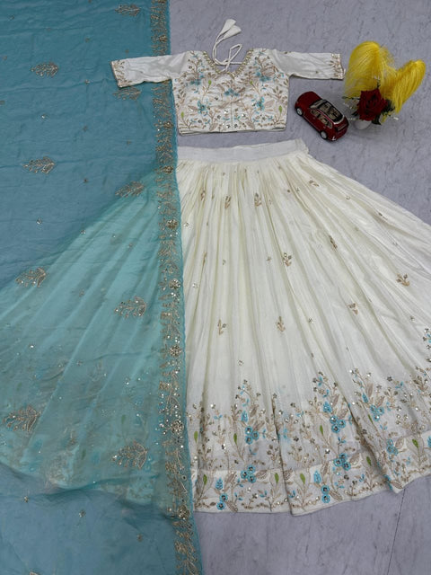 New Festival Embroidery Thread and SequenceLehenga Choli