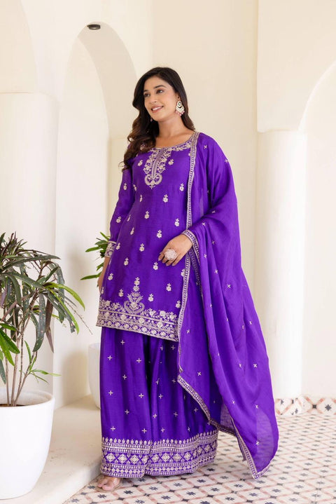 New Chinon Silk Embroidery Sequence Design Work dress