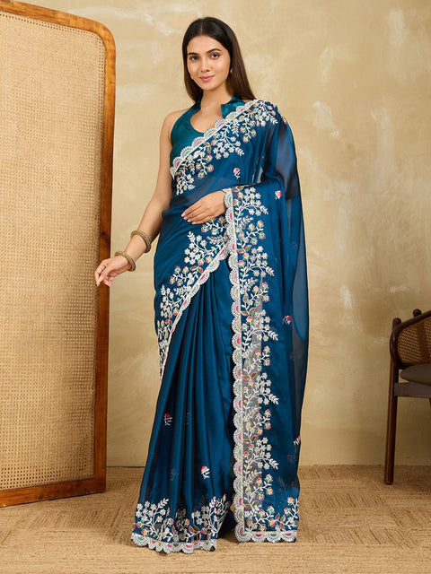 New Beautiful Maharani   Party Wear Soft Rangoli  Silk Saree
