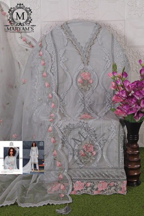 New Premium Heavy Organza With Sequence Embroidery Work And Diamonds Work Dress