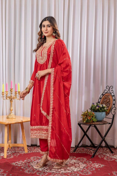 New Heavy Embroidery with fance Moti lace and Thread & Sequence Work Dress