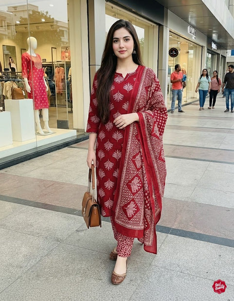 New Arrival Exclusive Fastival Cotton kurti set